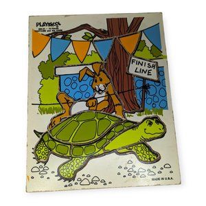 Vintage Playskool Tortoise & the Hare Puzzle